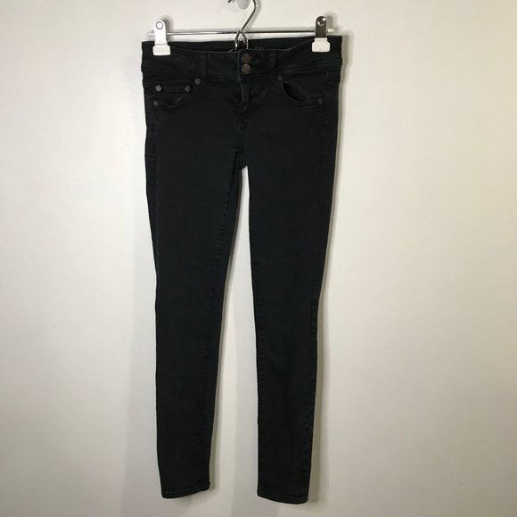 American Eagle Outfitters Denim - American Eagle Outfitters Skinny Jeans 4R Regular Black Low Rise Stretch